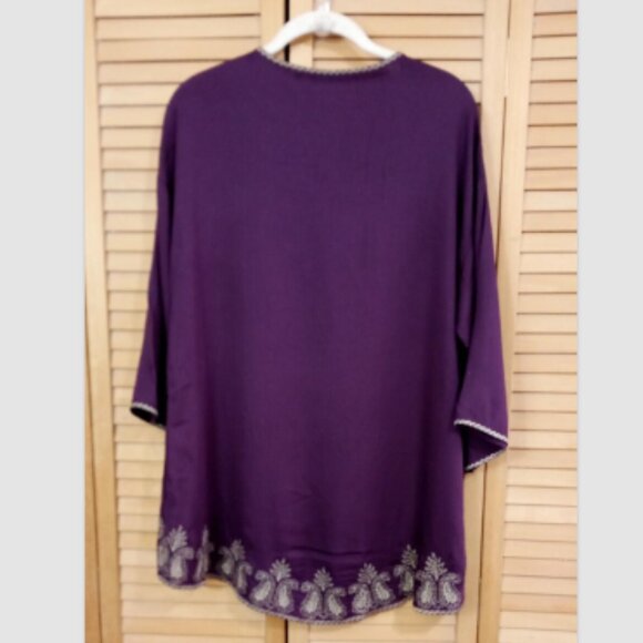 Soft Surroundings Idaira Hi/Low Embroidered Tunic M - Picture 5 of 6